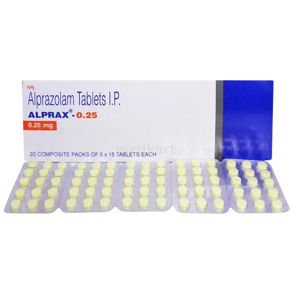 alprax 0.25mg tablet 15's